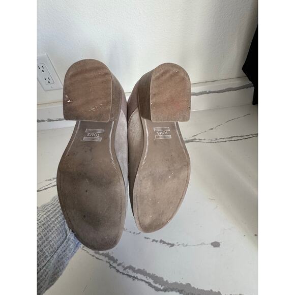 Tom's Heeled‎ Booties Suede Camel Size 10 - Picture 9 of 11